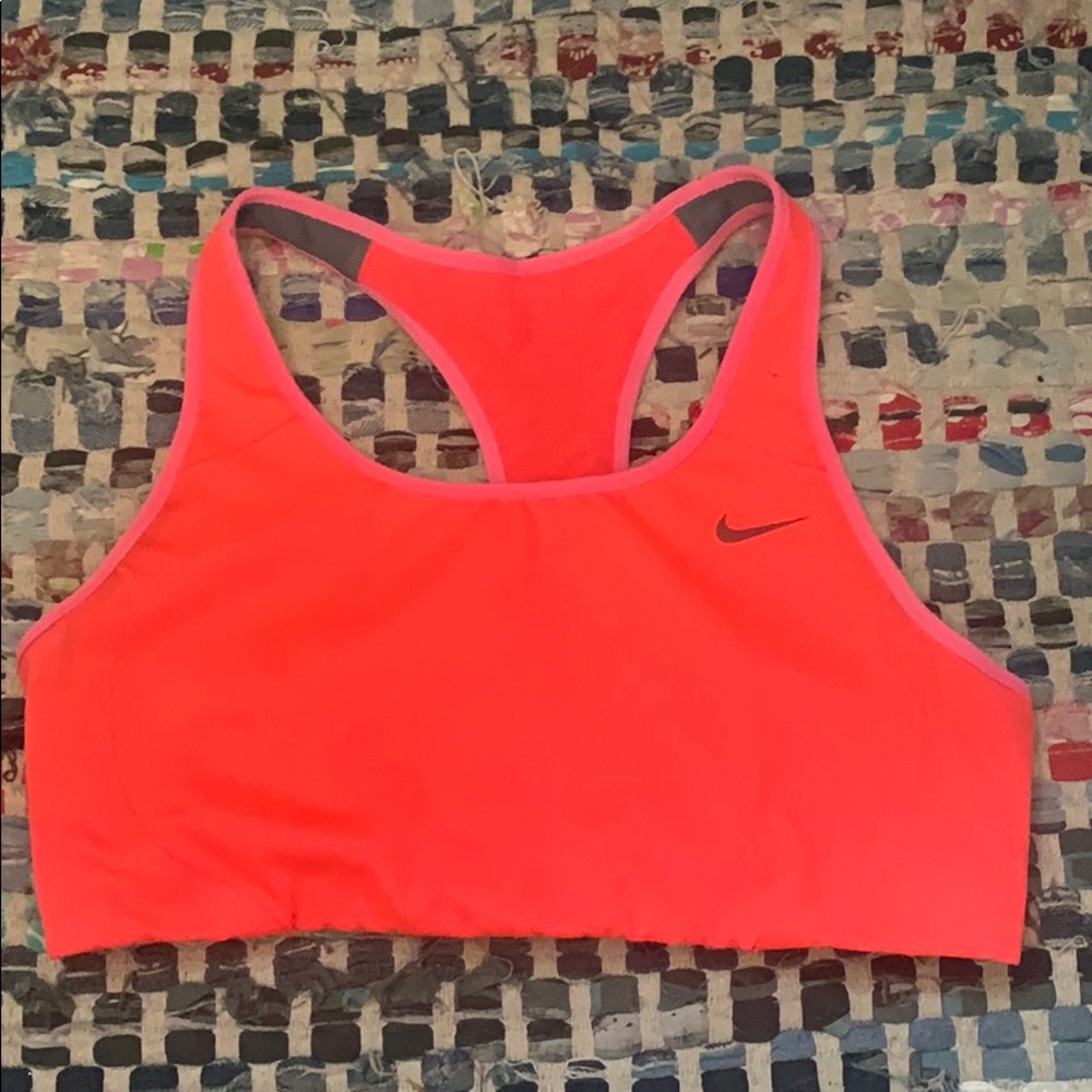 Nike neon pink sports bra